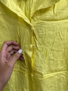 Vero Moda Yellow Sleeveless Collared Top