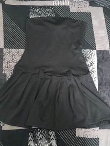 Black Strapless Mini Dress
