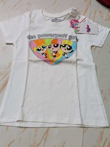 6-8 year Powerpuff Girls White Tee