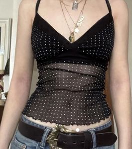 Polka Dot sheer cami top