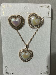 Heart Pendant &amp; Earring Set