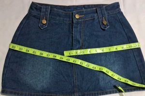 Classic Blue Denim Mini Skirt