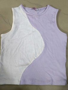 Two-Tone Ribbed Tank Top