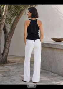 Chic Black Wrap Front Sleeveless Top