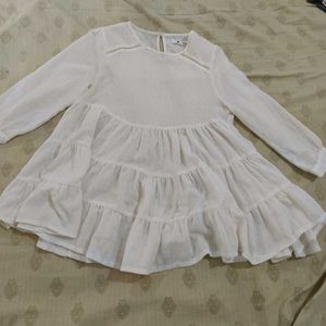 White Tiered Tunic Top