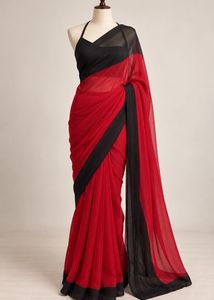Chic Sarees - Red, Leopard, Polka Dot