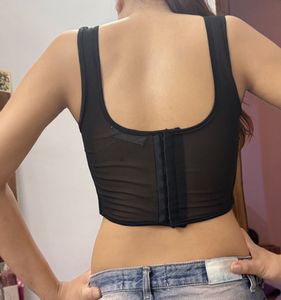 Stylish Black Corset Top