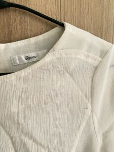 Chic White Peplum Top