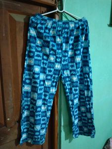length 37half,Cozy Blue Love Print Pajama Pants