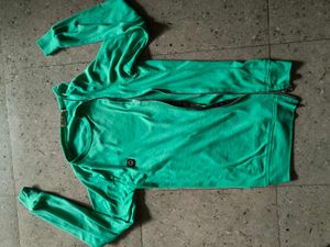 Green Zip Detail Sweatshirt