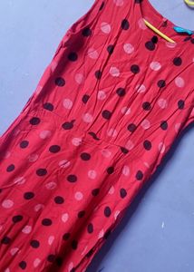 Red Colour Polka Dot Frock || Very Cheap Price✨