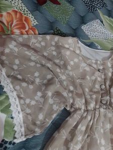 flower print kaftan top for girls