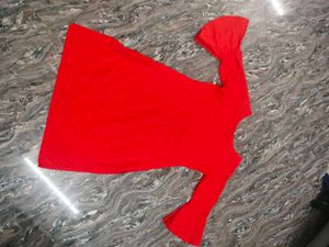 Vibrant Red Embroidered Kurta