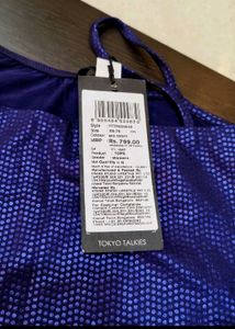 💙🌀 Tokyo Talkies Blue Crop Top