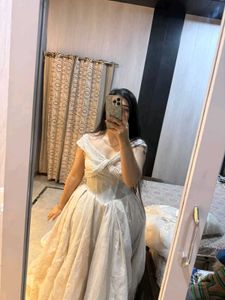 🎀🕊️Elegant Pearl Embellished Gown
