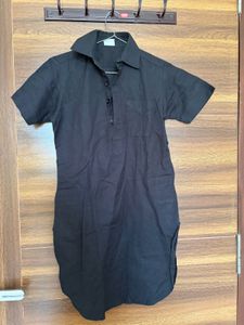 Classic Black Short Sleeve Kurta