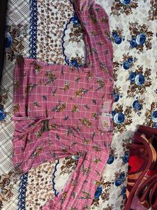 Pink Floral Kurta