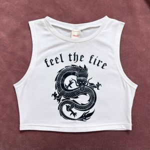 Urbanic | Y2K Graphic Dragon Crop Top