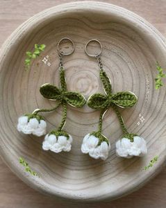 Crochet lily of the valley Keychain