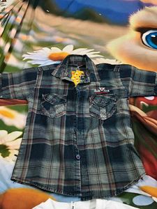 Kids Casual Plaid Shirt &amp; Shorts Set