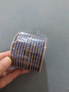 Blue & Gold Bangle Set of 26 bangles