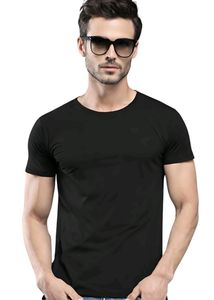 💥New Men's Premium Solid Cotton Black T-shirt