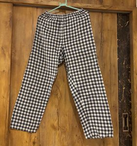 Checkered Wide Leg Pants