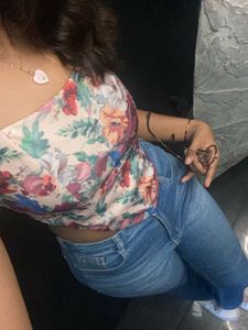 Floral Print Crop Top