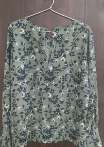 Green Floral vero moda Print Blouse