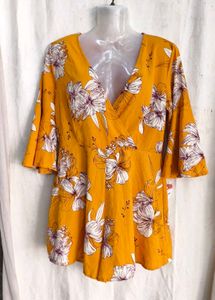 V-Neck Floral Print Dress