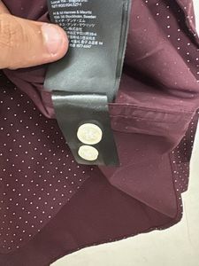 Men's Maroon Polka Dot Shirt