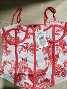 Shein Adjustable Spaghetti Strap Floral Print Cors