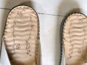 Scholl Women Beige White Printed Flats
