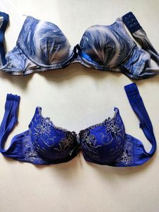 Set Of 2 - Fancy Lace Bra