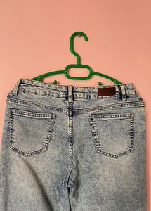 Womens Acid Wash Ripped Jeans