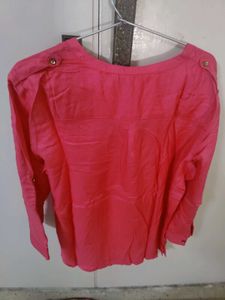 Coral Button Down Shirt - New with Tag