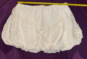 ZARA White Lace Trimmed bubble Skirt