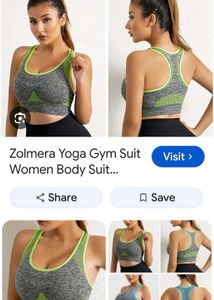 Gray Sports Bra with Neon Accents