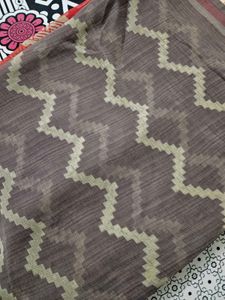 Elegant Red &amp; Grey Saree