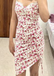 Floral Ruched Mini Dress