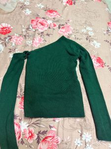 Women's One Shoulder Ribbed Top