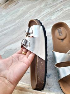 Stylish Silver Buckle Sandals