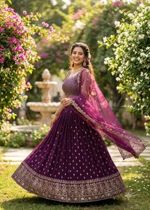 Purple Lehenga Choli