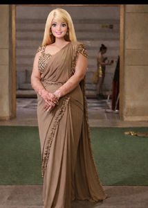 Sequin Embellished predraped saree