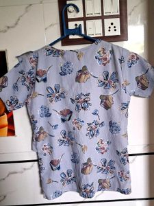 Girls Foral lavender top