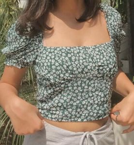 Floral Puff Sleeve Top
