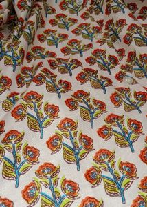 Floral Print Cotton Button Down Kurta with belt
