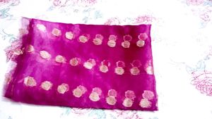 newbVibrant Pink Silk Saree with Golden Border