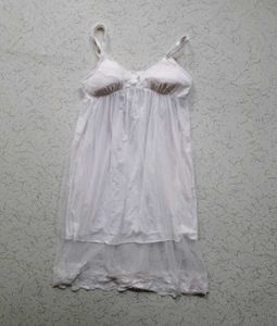 Vintage White Lace Slip Dress baddad