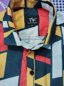 Abstract Print Men's Shirt
